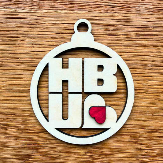 Heartbeat-Ultra Weihnachtsbaumanhänger aus Holz – limitiert