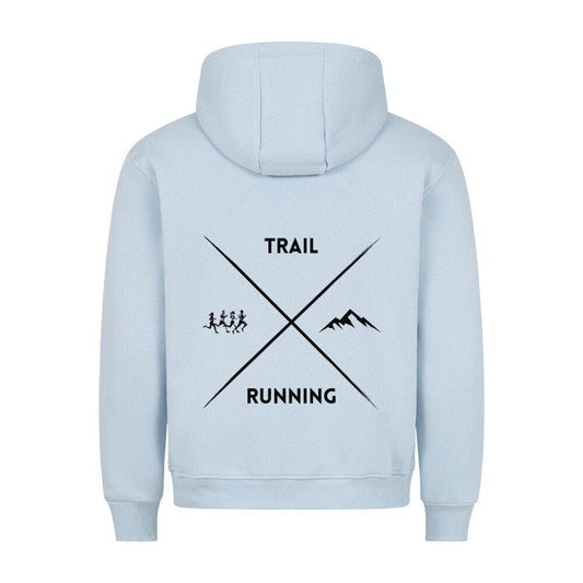Outlet: Trail Running Cross - Bio Premium Hoodie, hellblau, Gr. M