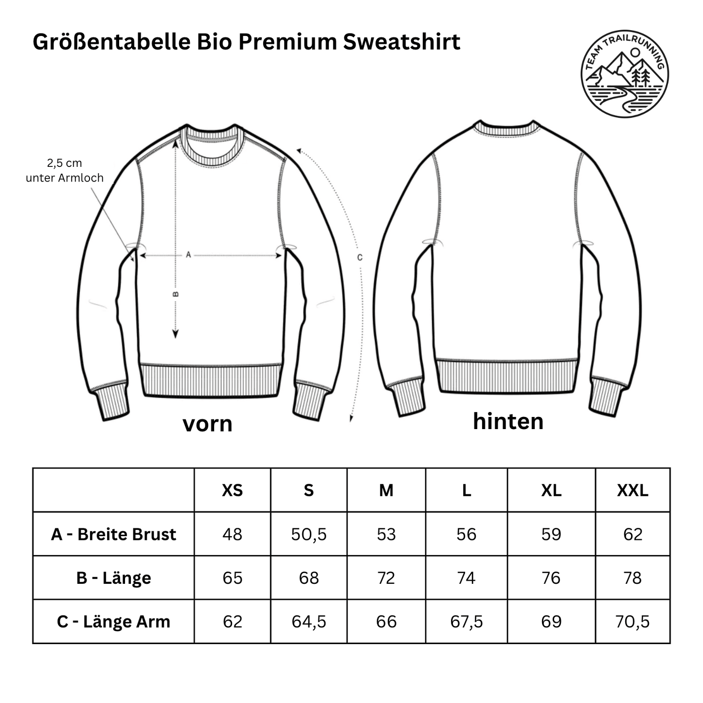 red flag - Bio Premium Sweatshirt - Team Trailrunning