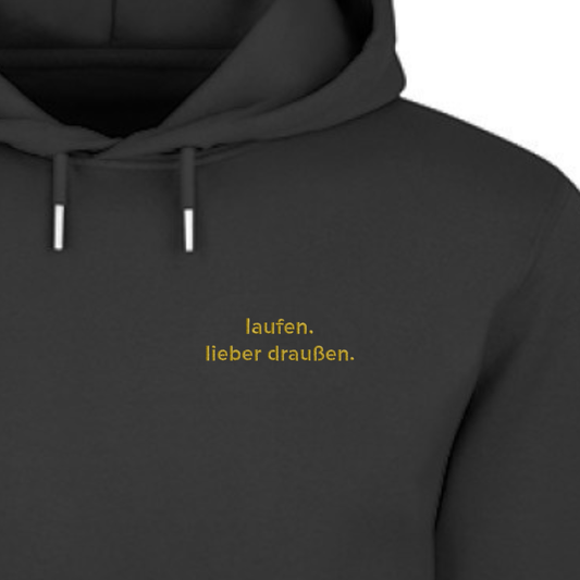 laufen. lieber draußen - Bio Premium Hoodie Stick