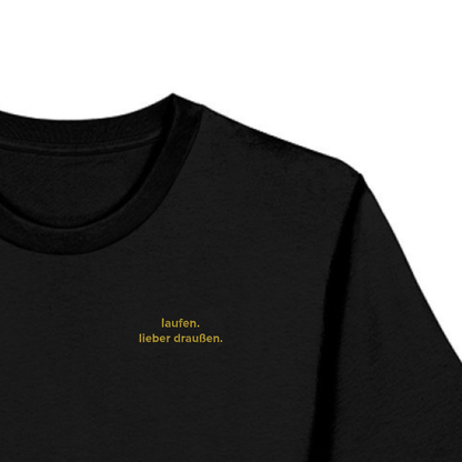 laufen. lieber draußen - Bio Premium T-Shirt Stick