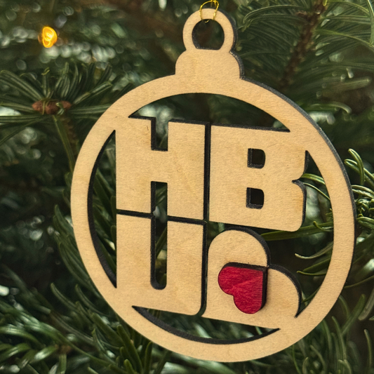 Heartbeat-Ultra Weihnachtsbaumanhänger aus Holz – limitiert
