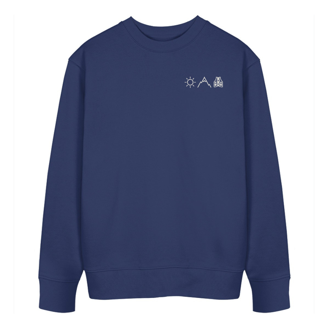 Sonne Berge Laufweste - Bio Premium Hoodie Stick