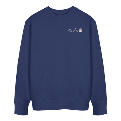 Sonne Berge Laufweste - Bio Premium Hoodie Stick