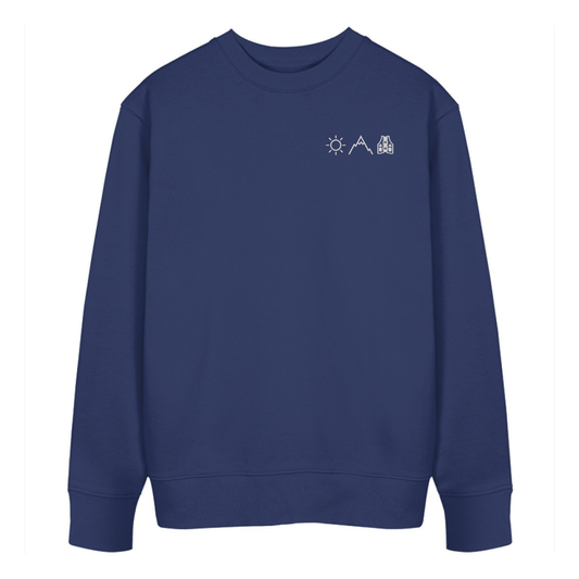 Sonne Berge Laufweste - Bio Premium Hoodie Stick