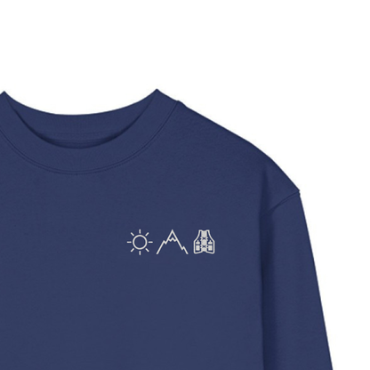 Sonne Berge Laufweste - Bio Premium Hoodie Stick