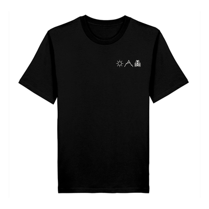 Sonne Berge Laufweste - Bio Premium T-Shirt Stick