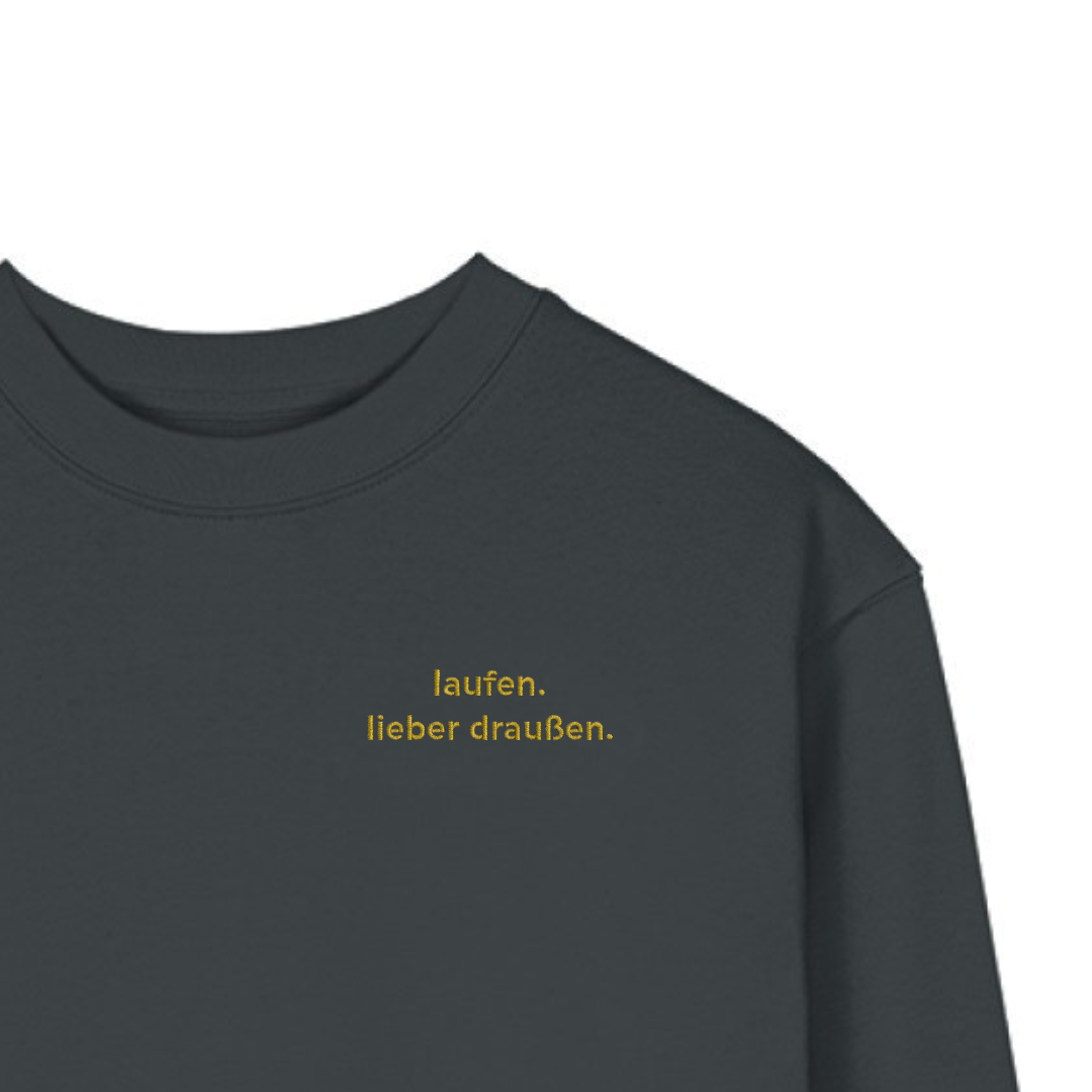 laufen. lieber draußen - Bio Premium Sweatshirt Stick