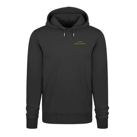 laufen. lieber draußen - Bio Premium Hoodie Stick