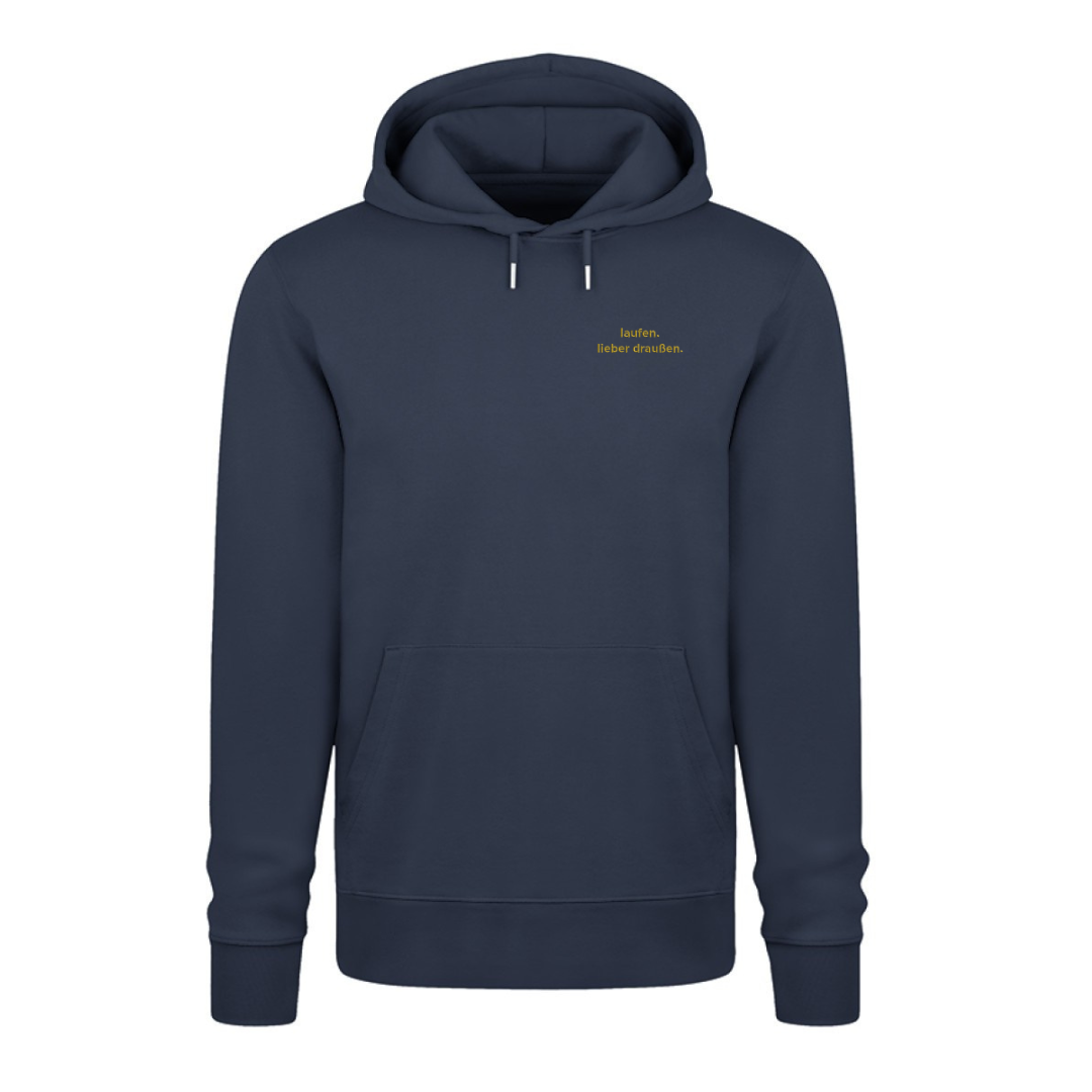 laufen. lieber draußen - Bio Premium Hoodie Stick