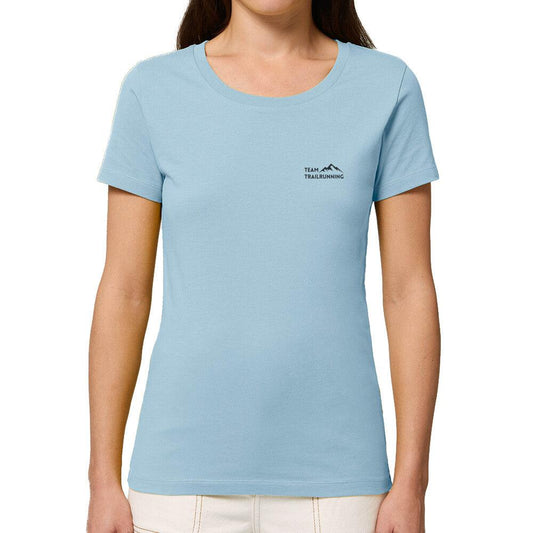 Outlet: Trail Running Cross - Premium Bio T-Shirt Frauen, hellblau, Gr. S