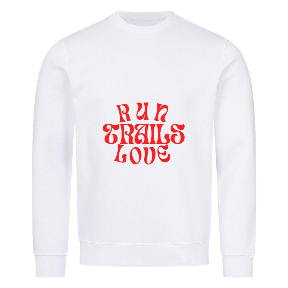 Outlet: Run Trails Love Trails - Bio Premium Sweatshirt, weiß, Gr. XS