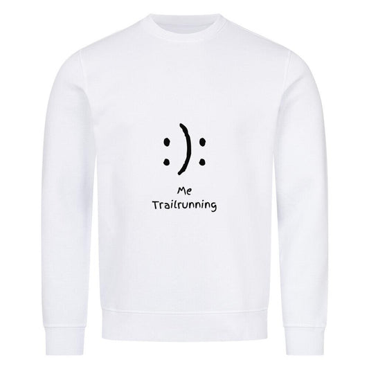 Outlet: Smile Me Trailrunning - Bio Premium Sweatshirt, Gr. S, weiß