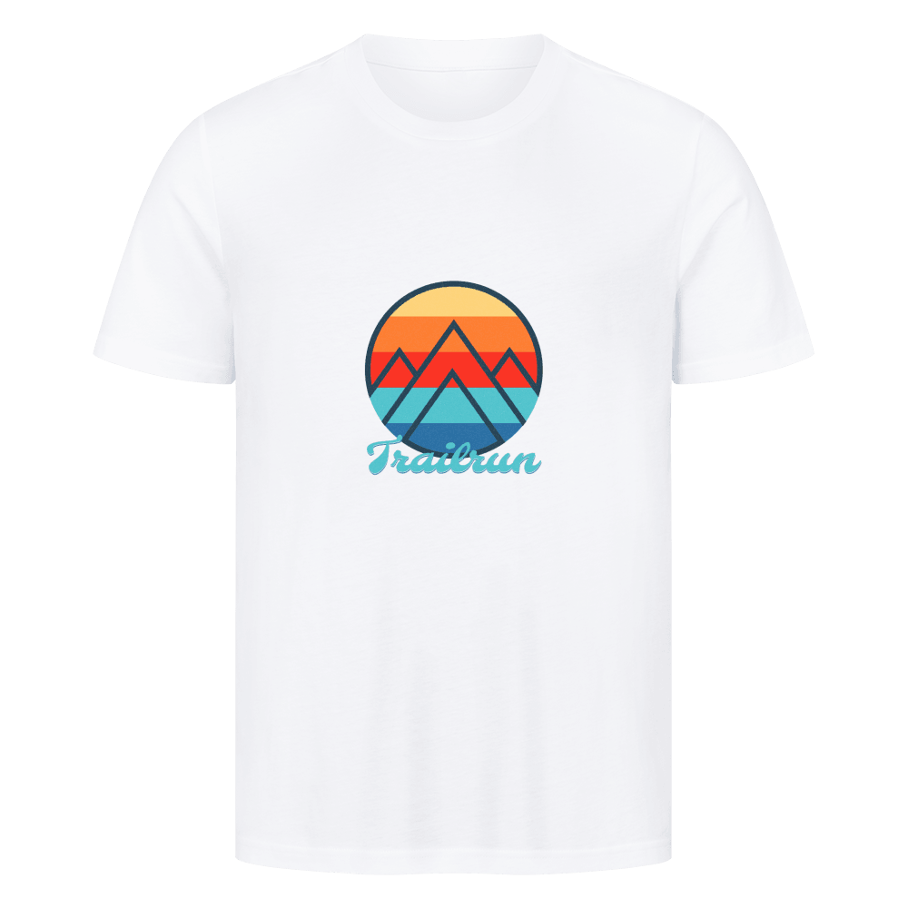 Outlet: Coloured Mountain Trailrun - Bio Premium T-Shirt, Gr. S, weiß