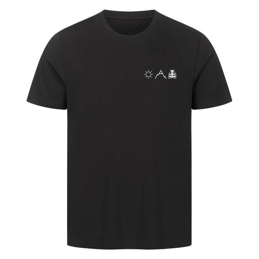 Outlet: Sonne Berge Laufweste - Bio Premium Shirt, Gr. S, schwarz