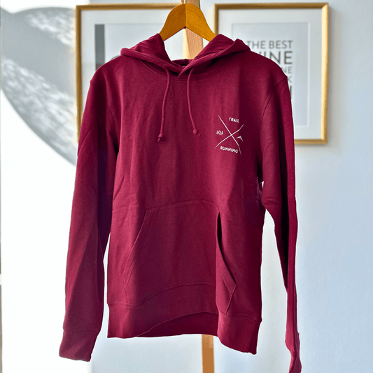 Outlet: Trail Running Cross - Bio Premium Hoodie, Burgunder, Gr. S