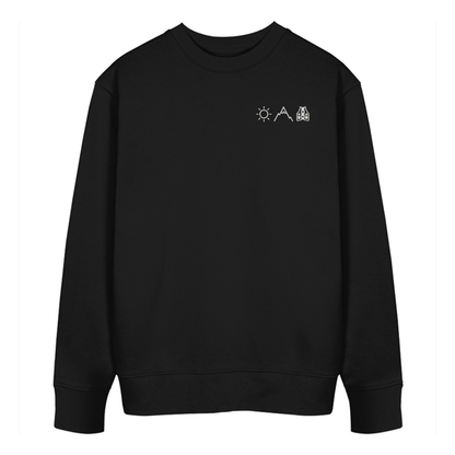 Sonne Berge Laufweste - Bio Premium Hoodie Stick