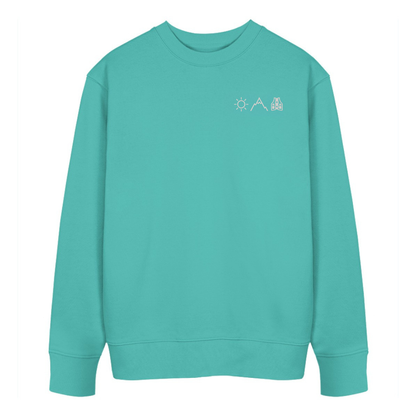 Sonne Berge Laufweste - Bio Premium Hoodie Stick