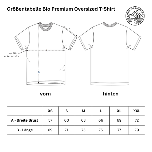 wild and free like the goat - Bio Premium Oversized Shirt - Team Trailrunning