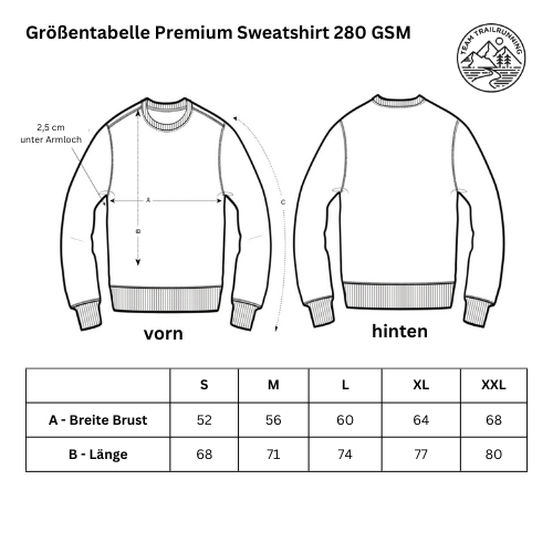 wild and free like the goat - Bio Premium Sweatshirt - Team Trailrunning