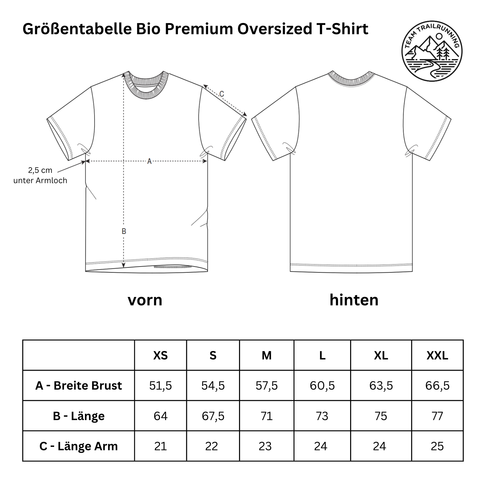 Trail Running Team - Bio Premium Oversized Shirt - Team Trailrunning