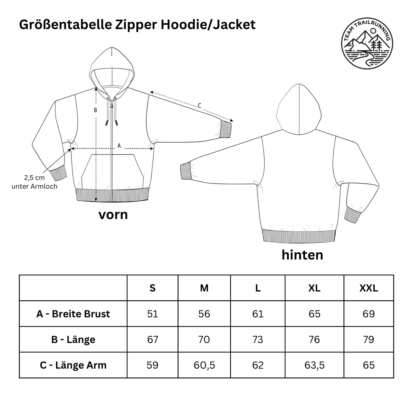 Sunday Trailrunning Club - Premium Zipper Hoodie Jacket