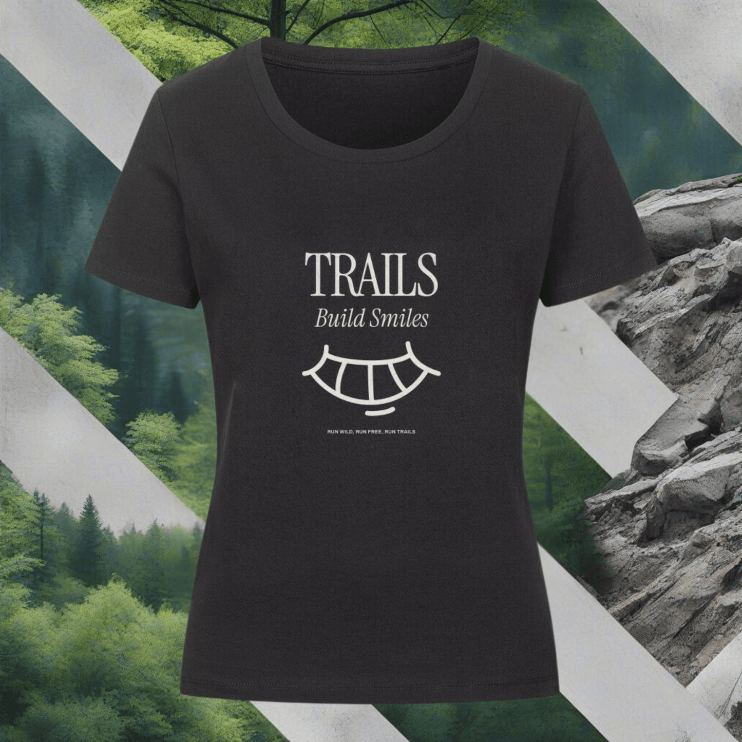 Trails build Smiles - Bio Premium T-Shirt Frauen