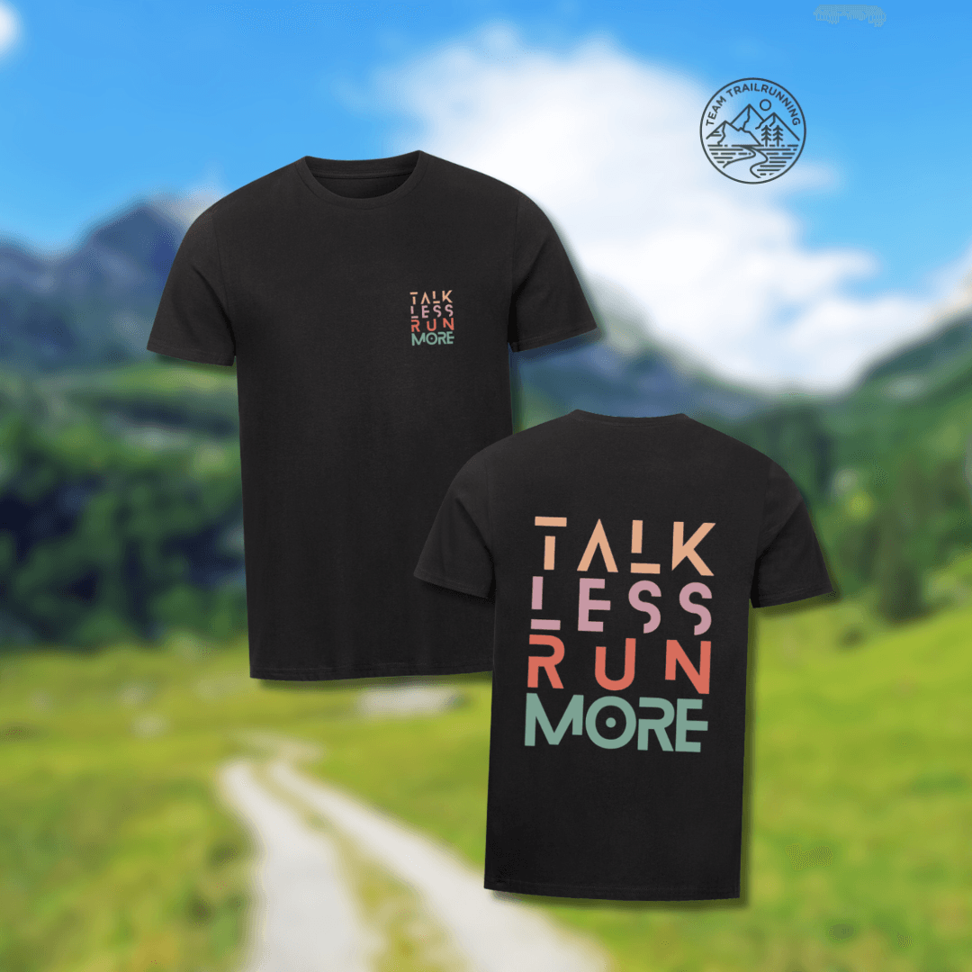 Outlet: Talk Less Run More - Bio Premium Shirt, schwarz, Gr. S