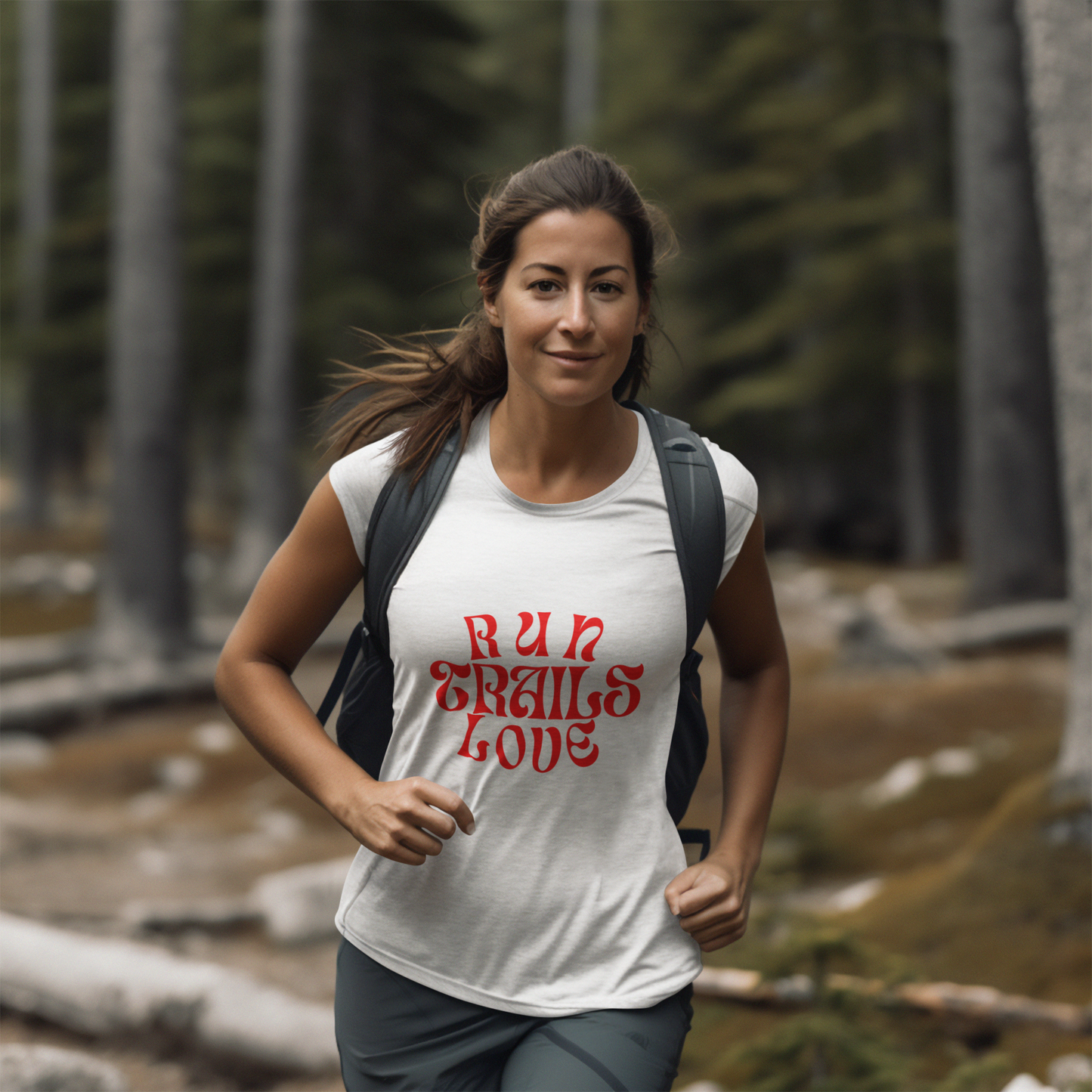 Run Trails Love Trails - Premium Bio T-Shirt Damen
