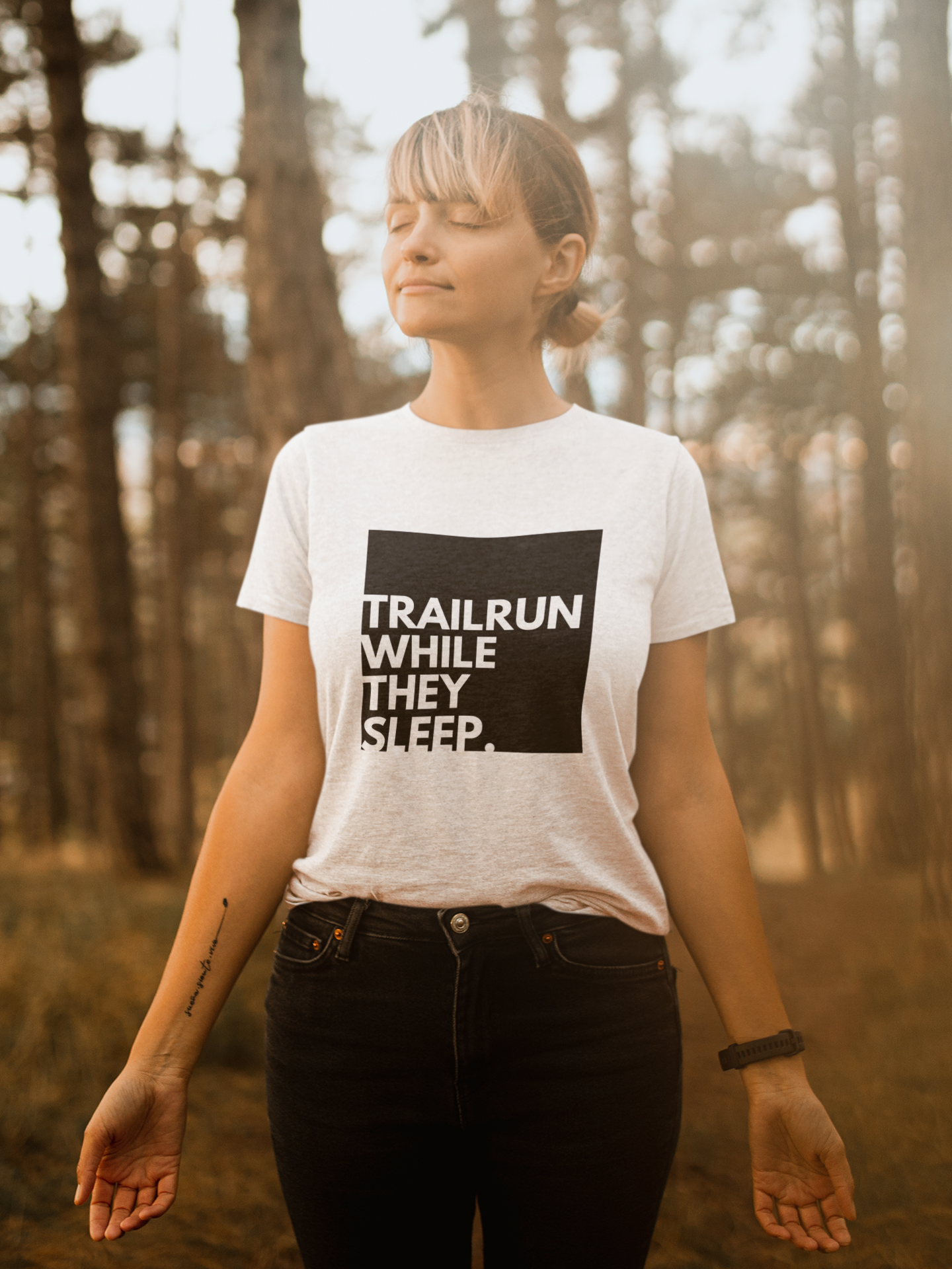 Trailrun while they sleep - Bio Premium T-Shirt Damen