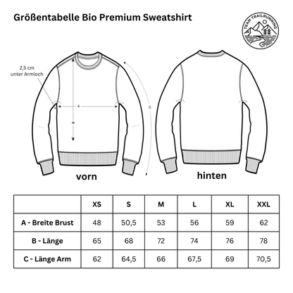 red flag Gebirgstrail - Bio Premium Sweatshirt - Team Trailrunning