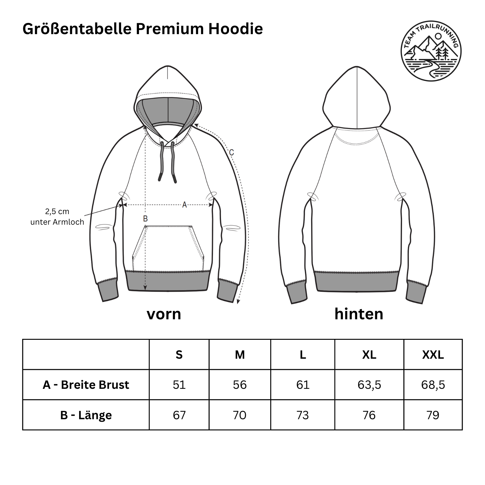 TRL RUN - Bio Premium Hoodie - Team Trailrunning