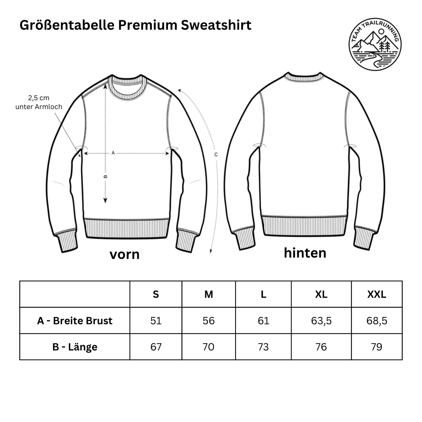 Waldläufer Team dreiteilig - Premium Sweatshirt