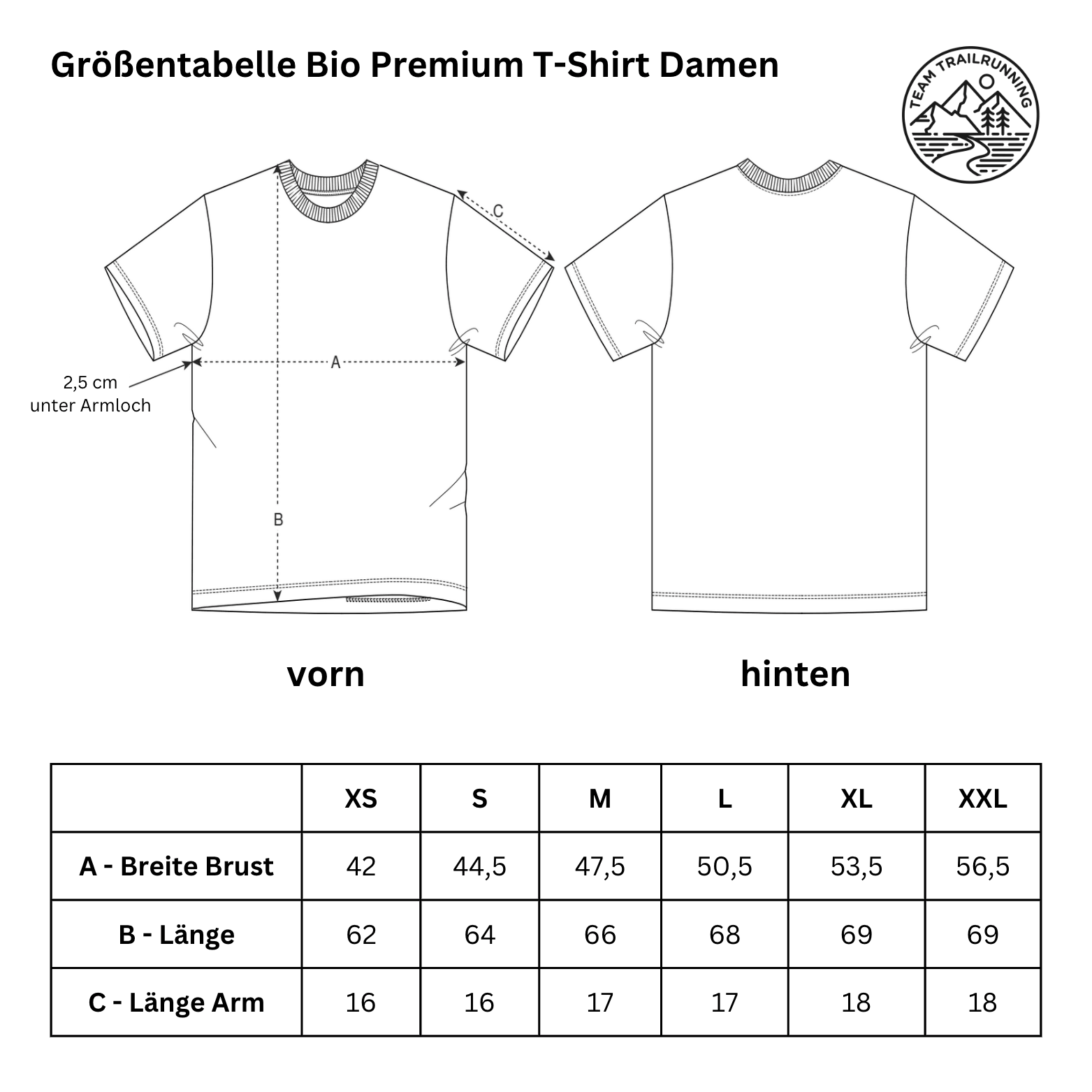 RUN - Bio Premium T-Shirt Damen - Team Trailrunning