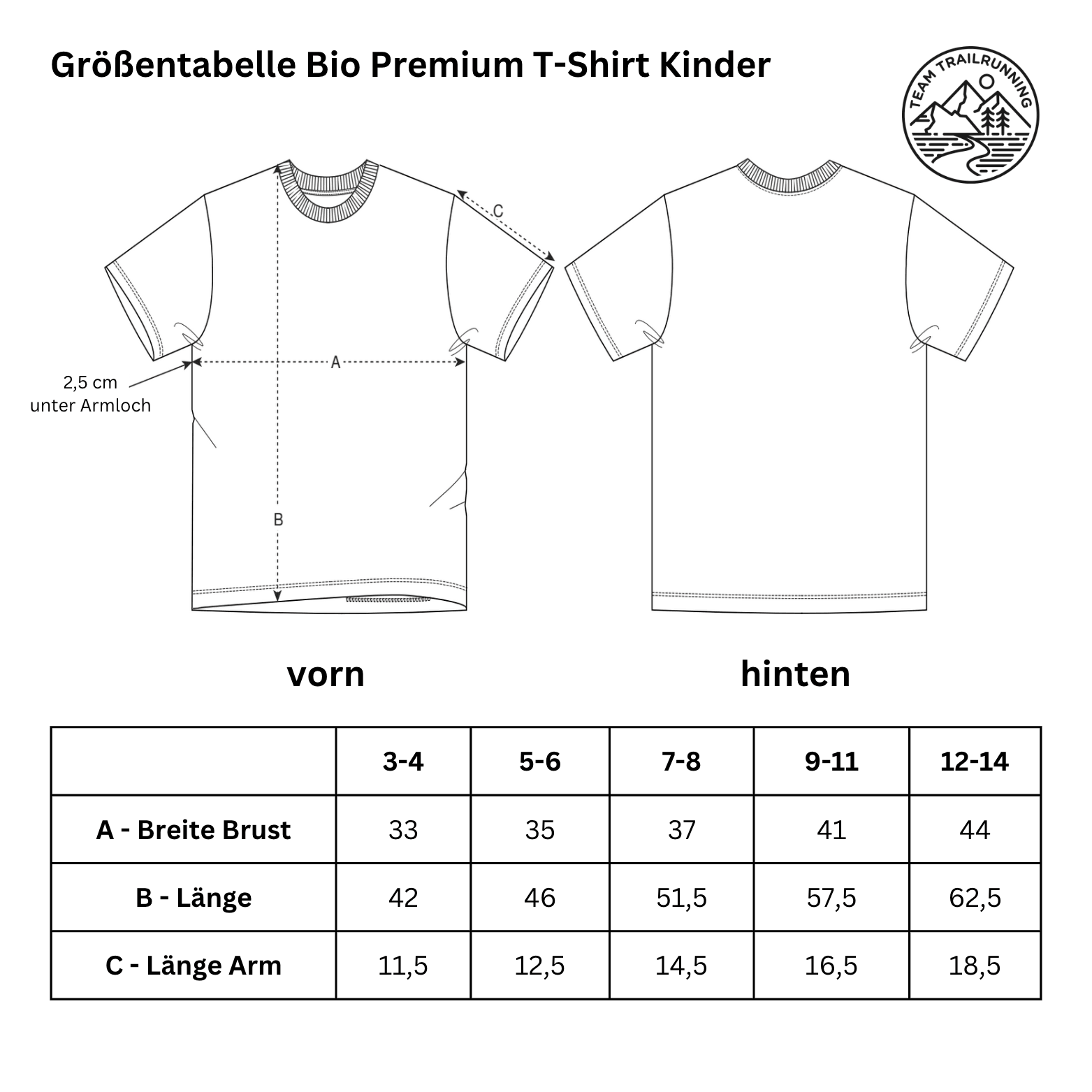 red flag Gebirge - Premium Bio T-Shirt Kinder - Team Trailrunning