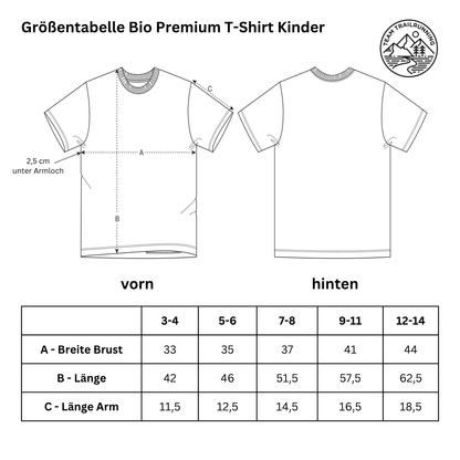 red flag Gebirge - Premium Bio T-Shirt Kinder - Team Trailrunning