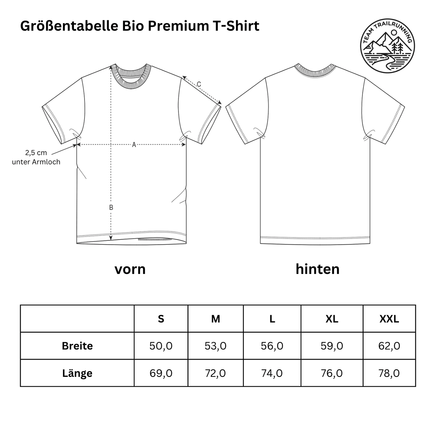 Trailrunning Mountain - Premium Bio T-Shirt - Team Trailrunning