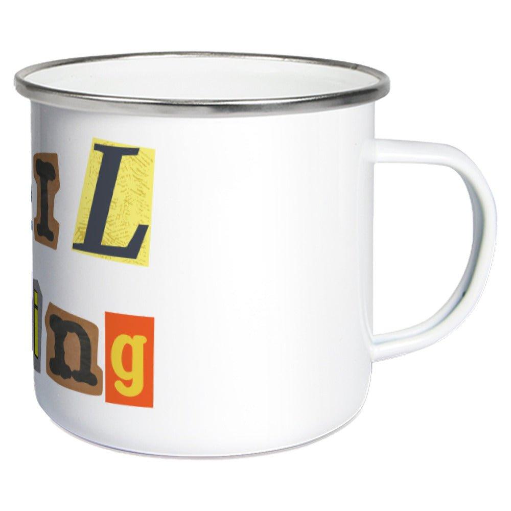 Cutout Letters - Emaille Tasse - Team Trailrunning